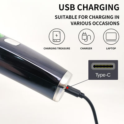 Tondeuse à cheveux automatique à faible bruit avec lame mobile noire en céramique pour usage professionnel et domestique