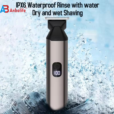 Tondeuse à cheveux électrique multifonction 6 en 1 avec étanchéité IPX7 et 1,5h de temps de charge pour le toilettage masculin