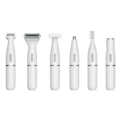 Rasoir électrique multifonction 6-en-1 et tondeuse à poils de nez avec garantie d'un an et alimentation USB rechargeable