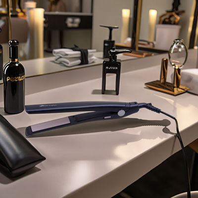 Législateur et boucleur de cheveux à chauffage PTC avec plaques de revêtement en céramique et en tourmaline et câble électrique pivotant à 360 °