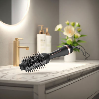 Brosse Sèche-Cheveux Électrique Multifonction avec Brosse Ovale pour un Coiffage Facile à la Maison, en Salon ou en Voyage