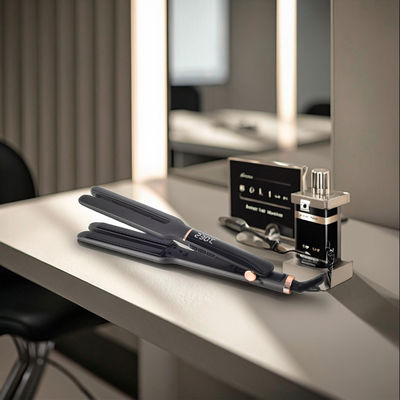 Lisseur de cheveux à plaques flottantes extra longues avec 10 réglages de chaleur et plaques en céramique de 13,7*110mm