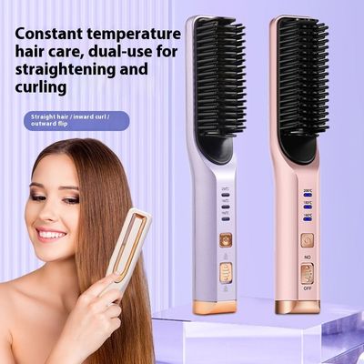 ANBOLIFE Mini Législateur de cheveux sans fil rechargeable avec plaques en céramique pour usage domestique