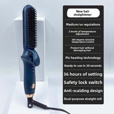 Fer à lisser et boucleur 2-en-1 de 35W avec plaques en céramique tourmaline