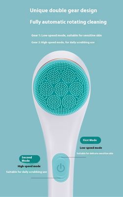 Brosse de bain électrique rechargeable entièrement automatique avec manche long et épurateur de massage corporel en silicone