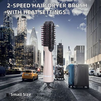 ANBOLIFE 2 Réglage de la vitesse et de la chaleur 1200W Compact séchoir à cheveux en plastique noir Brush à air chaud Brush à usage domestique