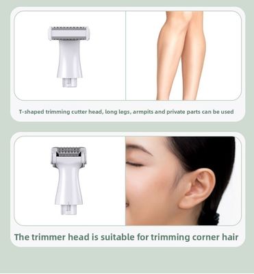 Ensemble épilateur et rasoir multifonction 6-en-1 pour femmes avec batterie 1200mAh, lame en acier inoxydable et pièces de rechange gratuites