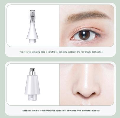 Ensemble épilateur et rasoir multifonction 6-en-1 pour femmes avec batterie 1200mAh, lame en acier inoxydable et pièces de rechange gratuites