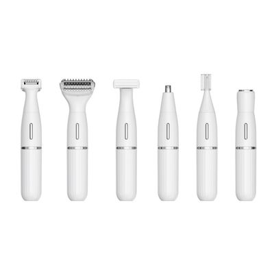 Set de rasoir électrique multifonctionnel six en un avec recharge USB entièrement étanche pour l'entretien des sourcils et l'usage domestique