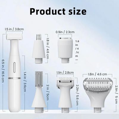 Set de rasoir électrique multifonctionnel six en un avec recharge USB entièrement étanche pour l'entretien des sourcils et l'usage domestique