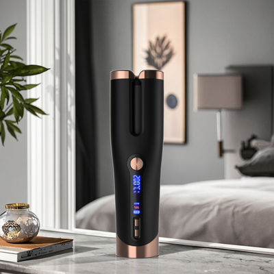 Curleur automatique de cheveux en céramique sans fil avec 4 réglages de température et chauffage rapide pour tous les types de cheveux