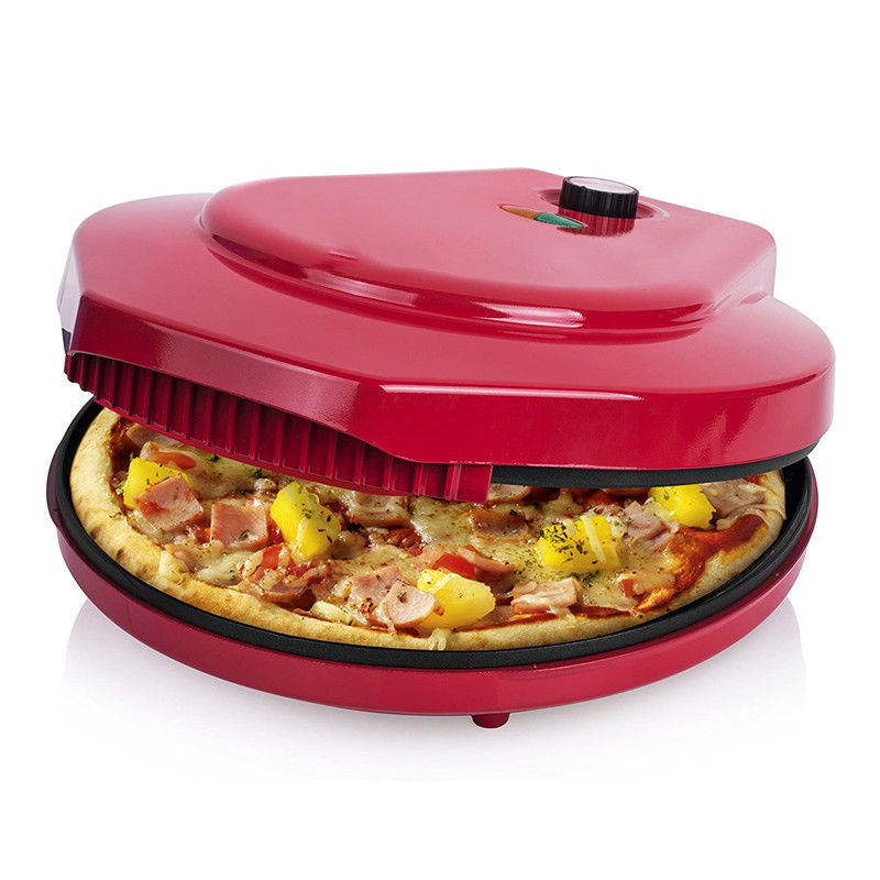 Prix direct de l'usine 12 pouces Non-adhésif Calzone Fabricant four à pizza à la maison rouge Utilisez Fast FunElectric Multi Pizza Maker