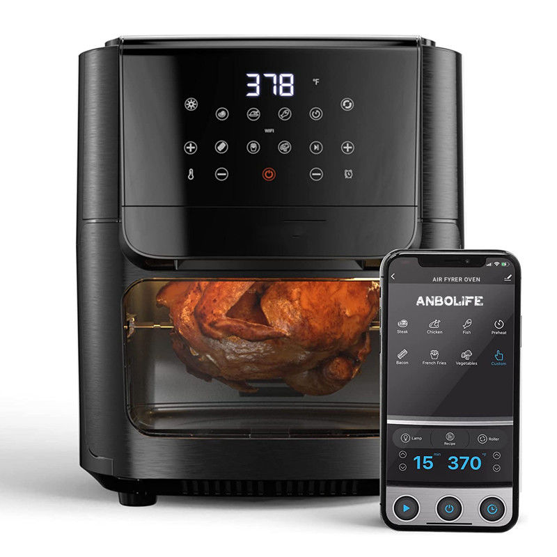 Cuisinière à air blanc de 1800W 12 litres Cuisinière à air numérique sans huile Wtih Wifi Tuya
