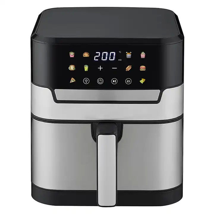 Écran tactile intelligent magnifique friteuse à air numérique 6qt 8 en 1 personnalisée sans huile électrique à chaud
