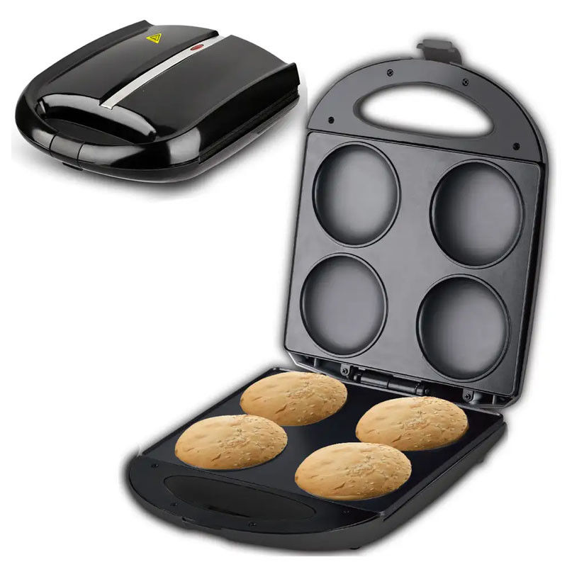 4 pancakes oeuf noyau personnalisé Waffle Maker ronde pour la maison individuelle enfants gâteau cuisson