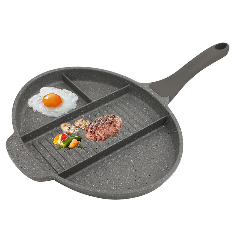 Grille à gaz électrique de petite cuisine 5 4 3 en 1 Grille à griller à la poêle divisée