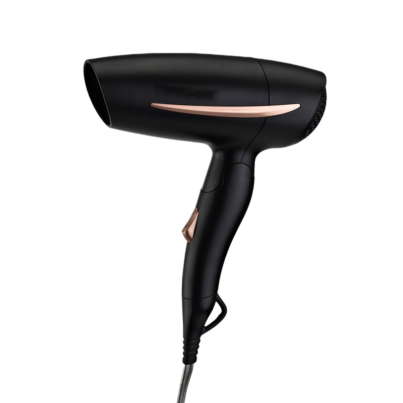 Sèche-cheveux de voyage double tension 1200W 220-240V avec garantie d'un an, poignée pliable compacte pour salon et usage domestique