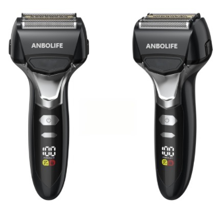 Un rasoir électrique pour homme avec une lame flottante et un design transparent pour un rasage en douceur