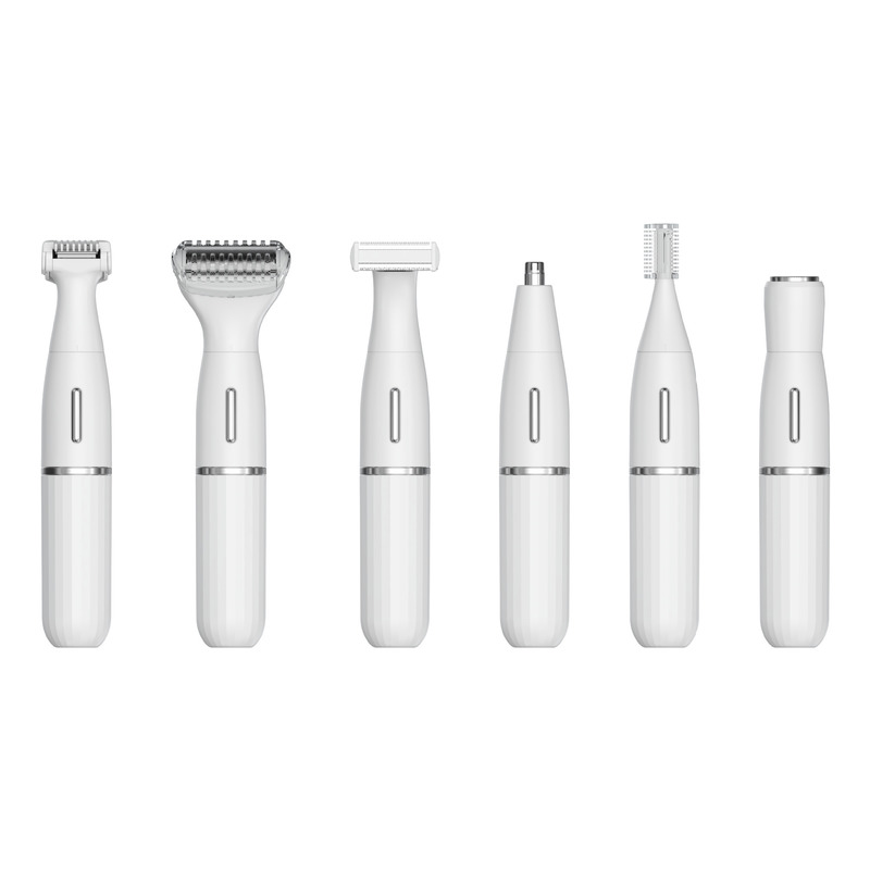 Rasoir électrique multifonction 6-en-1 et tondeuse à poils de nez avec garantie d'un an et alimentation USB rechargeable
