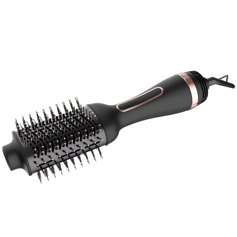 Brosse Sèche-Cheveux Multifonction Double Tension avec Brosse Ovale pour un Coiffage Facile