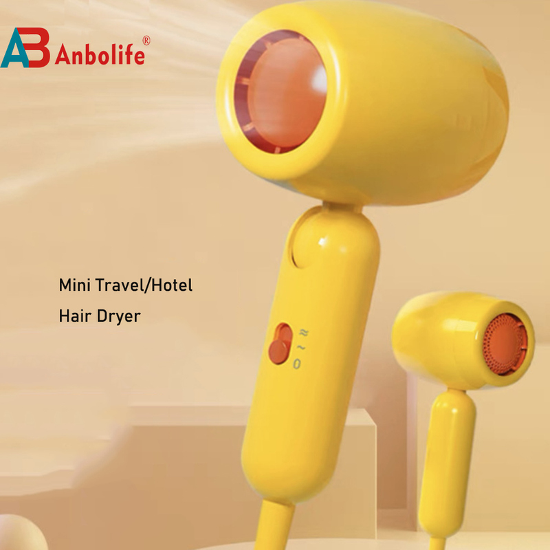 Sèche-cheveux 600W 220-240V avec 2 vitesses et fonction ionique pour un séchage rapide