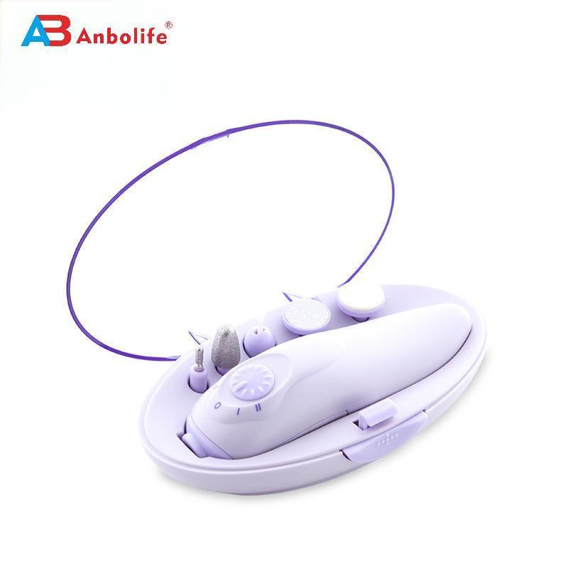 Ensemble professionnel de limes à ongles portables et ponceuse à ongles électrique à piles pour outils de pédicure